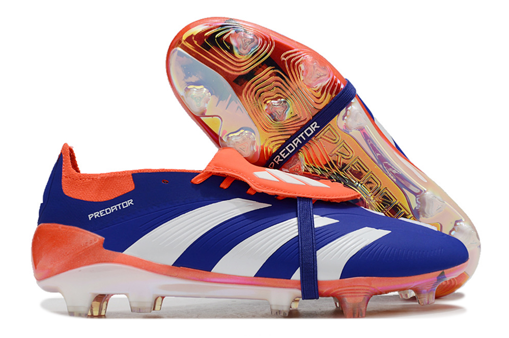 Botas de Fútbol adidas Predator Elite Tongue FG Azul naranja blanco