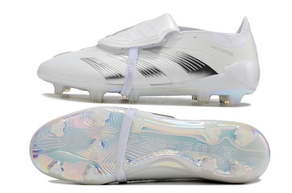 Botas de Fútbol adidas Predator Elite Tongue FG Plata blanca