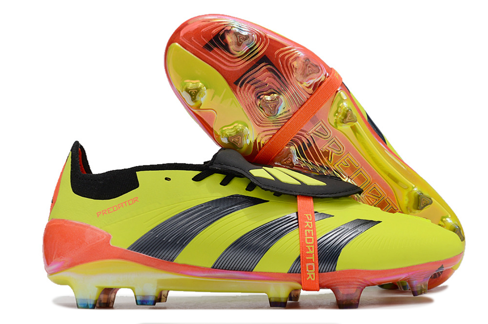 Botas de Fútbol adidas Predator Elite Tongue FG Verde Plata Naranja