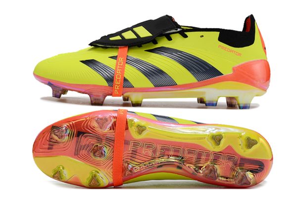 Botas de Fútbol adidas Predator Elite Tongue FG Verde Plata Naranja