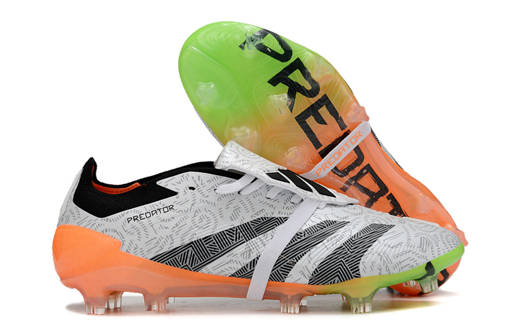 Botas de Fútbol Adidas Predator Accuracy+ FG Blanco Naranja Negro