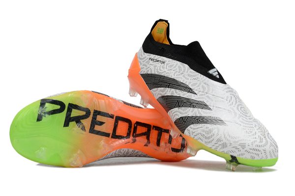 Botas de Fútbol Adidas Predator Accuracy+ FG Blanco Negro Naranja Verde