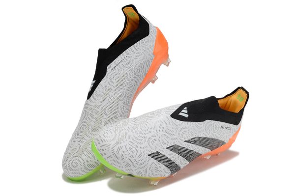 Botas de Fútbol Adidas Predator Accuracy+ FG Blanco Negro Naranja Verde