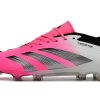 Botas de Fútbol Adidas Predator Accuracy+ FG Rosa Plata Blanco