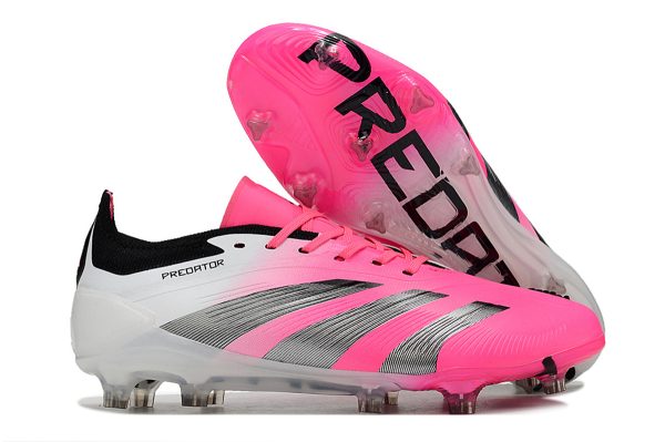 Botas de Fútbol Adidas Predator Accuracy+ FG Rosa Plata Blanco