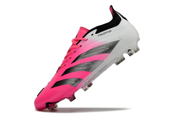 Botas de Fútbol Adidas Predator Accuracy+ FG Rosa Plata Blanco