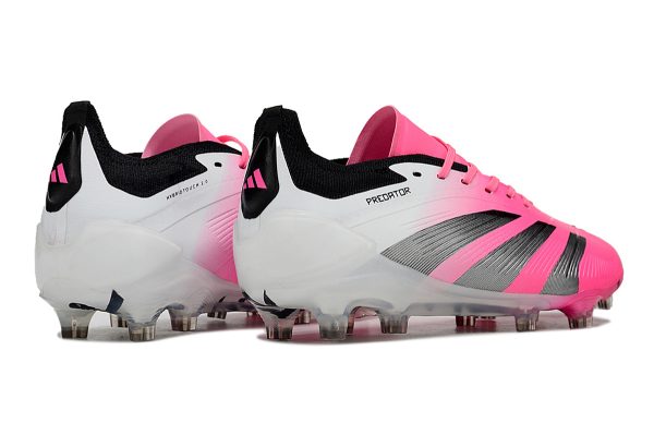 Botas de Fútbol Adidas Predator Accuracy+ FG Rosa Plata Blanco