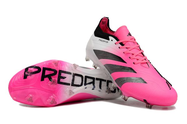 Botas de Fútbol Adidas Predator Accuracy+ FG Rosa Plata Blanco