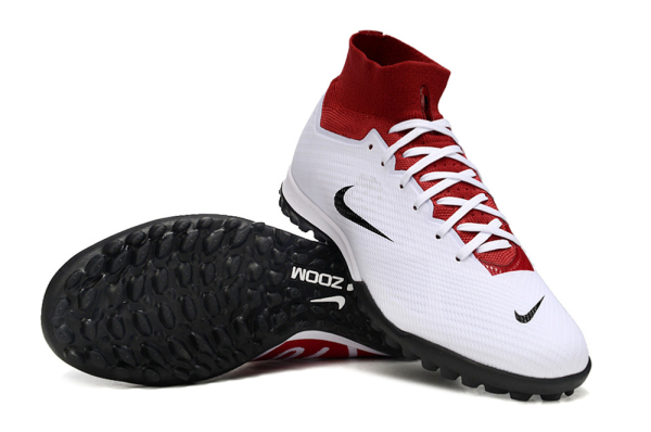 Botas de Fútbol Nike Air Zoom Mercurial Superfly IX Elite TF Blanco Rojo