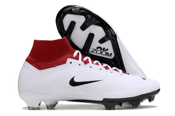 Botas de Fútbol Nike Air Zoom Mercurial Superfly IX Elite FG Blanco Rojo