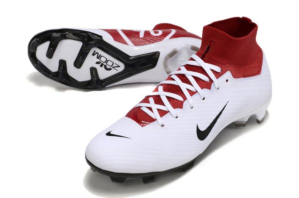 Botas de Fútbol Nike Air Zoom Mercurial Superfly IX Elite FG Blanco Rojo