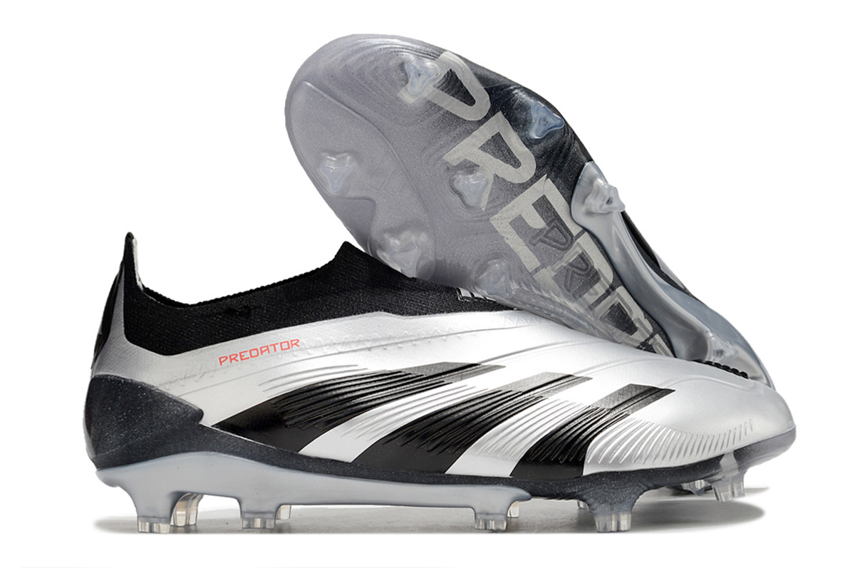 Botas de Fútbol Adidas Predator Accuracy+ FG Plata Negro