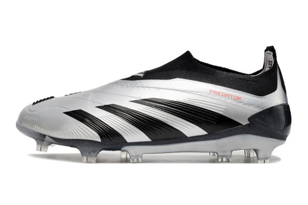 Botas de Fútbol Adidas Predator Accuracy+ FG Plata Negro