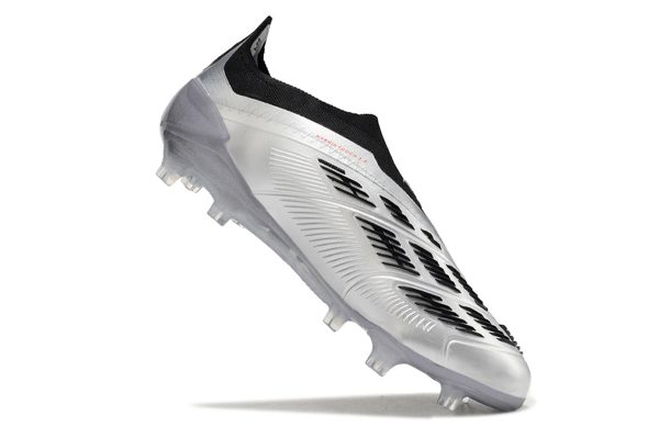 Botas de Fútbol Adidas Predator Accuracy+ FG Plata Negro