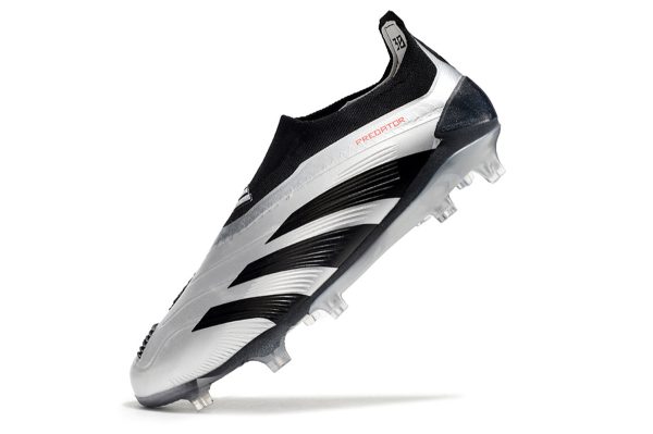 Botas de Fútbol Adidas Predator Accuracy+ FG Plata Negro